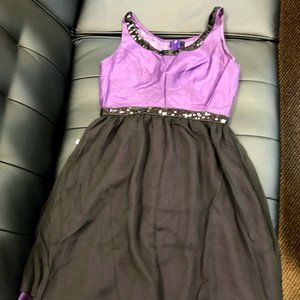 Beautiful A line dress with sparkling neck and waist line